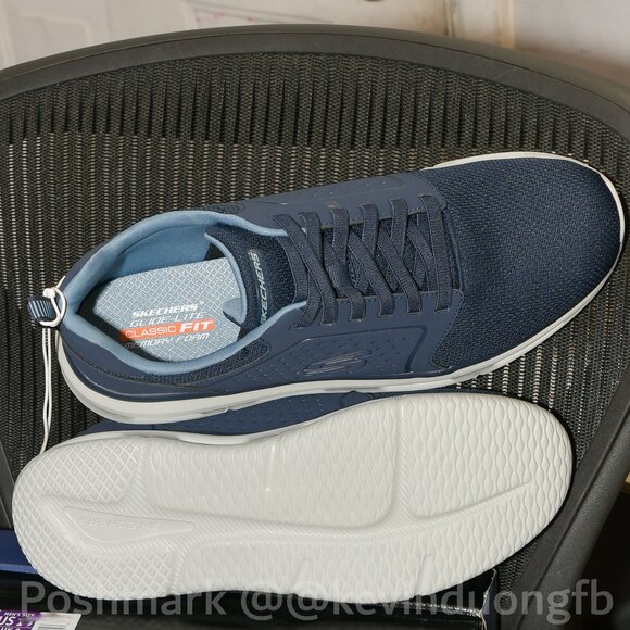 Skechers Men's Glide Lite Pacer Shoe  Colors: Blue - Picture 1 of 5